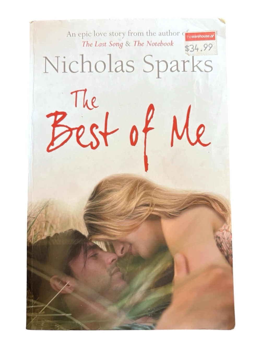 3/$20 Nicholas Sparks "The Best of Me" Paperback - White & Red Cover book novel